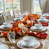 9pcs Velvet Artificial Pumpkins 3 Size Mixed Halloween Party Thanksgiving Home Table Decoration Autumn Fall Decor