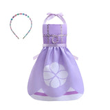 Mother Daughter Matching Clothing Apron Dresses Women Girls Halloween Cosplay Children Princess Coveralls