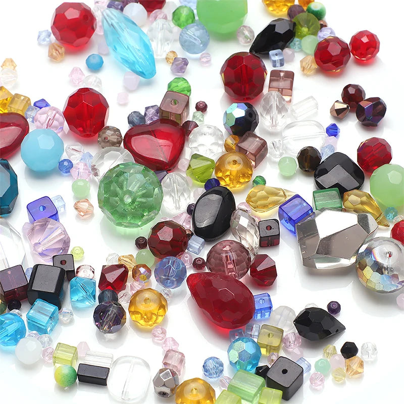 45g Mixed Glass Beads for Jewellery Making DIY Bracelet Necklace