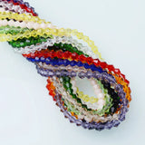 3/4/6mm Rainbow Austria Bicone Crystal Beads AB Colour Faceted Glass Beads for DIY Jewellery Making