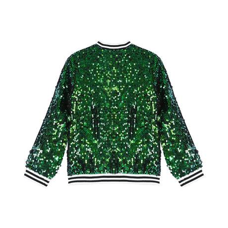 Kids Girls Sequinned Dance Bomber Jackets
