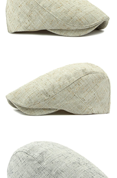 Breathable Linen Cabbie Beret Caps