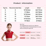 Girls Dance Crop Tops Figure Skating Modern Dance Gymnastics Stage Performance