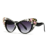 Katy's Crystal Rhinestone Cat Eye Sunglasses Funglasses UV400