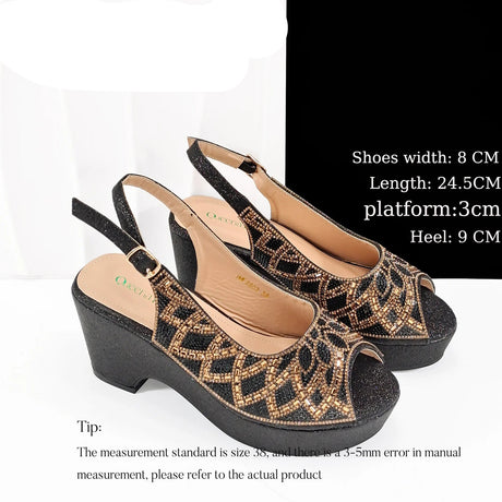 Patty's Peep Toe Shoes and Matching Bag Comfortable Party Shoes Platform Flats