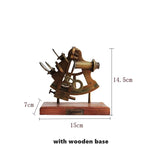 Replica Antique Sextant Brass Ornaments Nautical Desktop Decoration