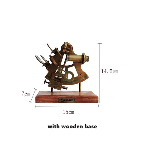 Replica Antique Sextant Brass Ornaments Nautical Desktop Decoration