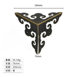 Sets of Four Antique Iron Corner Furniture Hardware