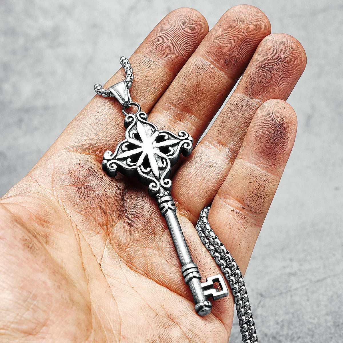 The Viscount's Treasury Key Necklace Stainless Steel Pendant