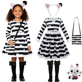Cat Gabby Doll Striped Fancy Dress Halloween Cosplay Book Week Children's Costume
