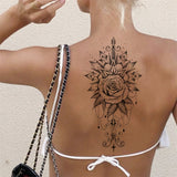 Large Peony Temporary Tattoos