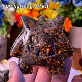Flame Stone Monster Carved Healing Statue Ornament Natural Crystal