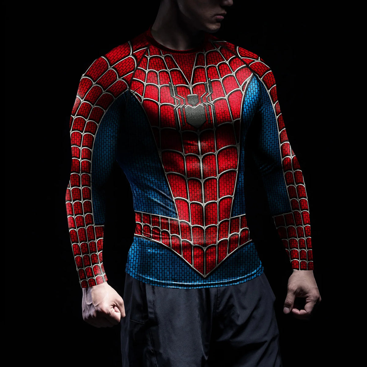 Spiderman Rash Guards Compression Shirts Men Workout Long Sleeve Tops Fitness Sportswear