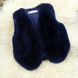 Baby Girls Faux Fur Vest Winter Outfits Kids Warm Sleeveless Coat Infant Toddler 6M-7Y Outerwear
