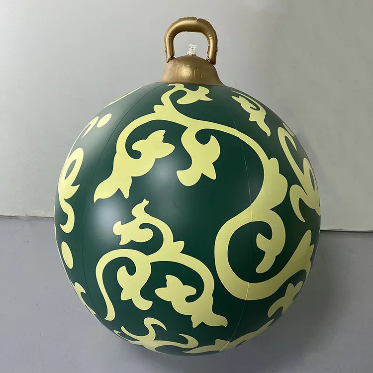 60cm Outdoor Christmas Inflatable Baubles PVC Giant Xmas Balls Decorations Toy Ball