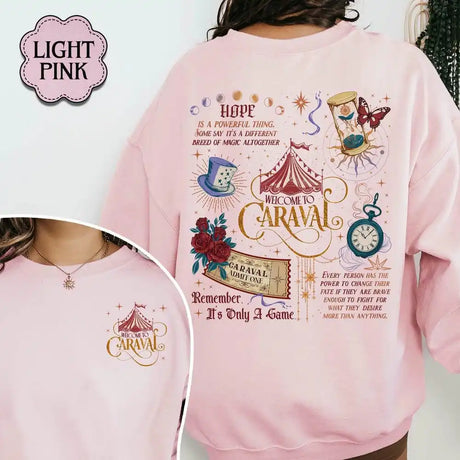 Remember It's Only Game Sweatshirt Caraval Series Bookish Two-sided Pullover Book Fans Jumper