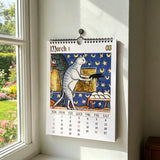 2027 Ugly Medieval Cats Wall Calendar 12 Months