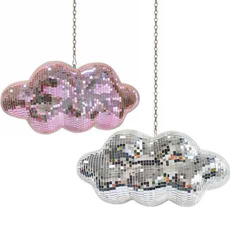 Disco Mirror Ball Cloud Ornament 70s Retro Decoration