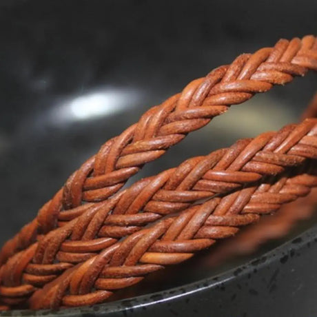 Genuine Leather Braided Round Rope DIY Leather Craft Jewellery  Making