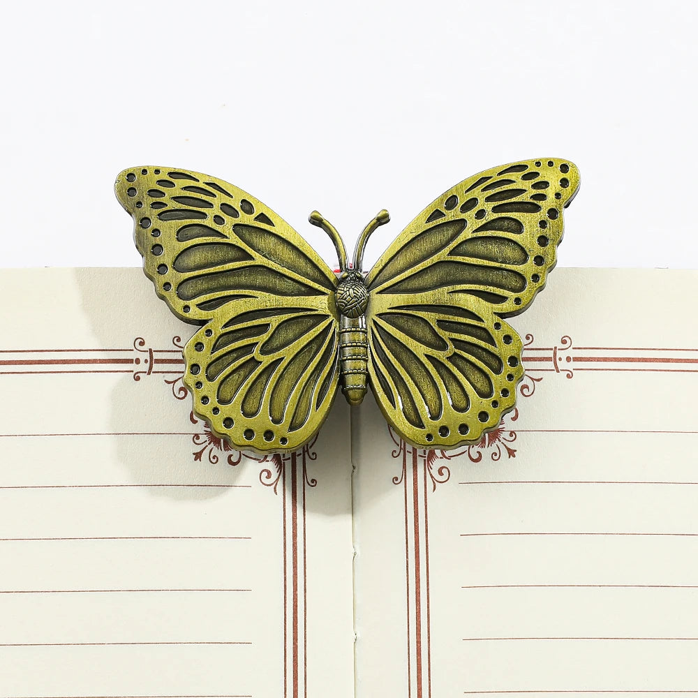 Butterfly Dragonfly Book Clip Bronze Metal Bookmarks