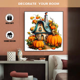 Pumpkin Cottage Wooden Jigsaw Puzzle Irregular Shaped Pieces