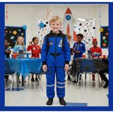 Kids Astronaut Costume Space Suit Halloween Cosplay Space Explorer Performance Book Week Costumes Children's Jumpsuit Spaceman Boys Girls