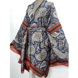 Hanny's Paisley Bohemian Belted Kimono Wrap Dress
