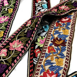 1 Yards Embroidered Rose Lace Trim Jacquard Ribbon DIY Craft Making Sewing Supplies