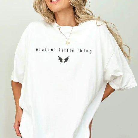 Violent Little Thing Xaden Fourth Wing T-Shirt Iron Flame Romantasy Cotton Tee