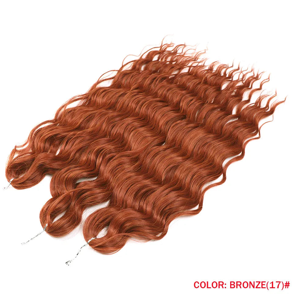 Ombre Rainbow 24 Inch Synthetic Hair Wave Braiding Hair Extensions