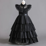 Wednesday Addams Cosplay Costume for Girls Halloween Book Week 3-12 Years