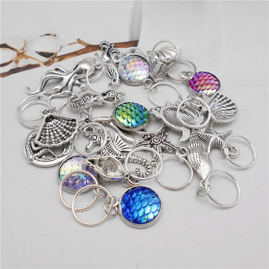 Twenty Mixed Hair Braid Charms Dreadlocks Braid Jewellery