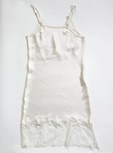90s Lace Slip Dresses Vintage Silky Deep V-neck Dainty Punk Rock Grunge
