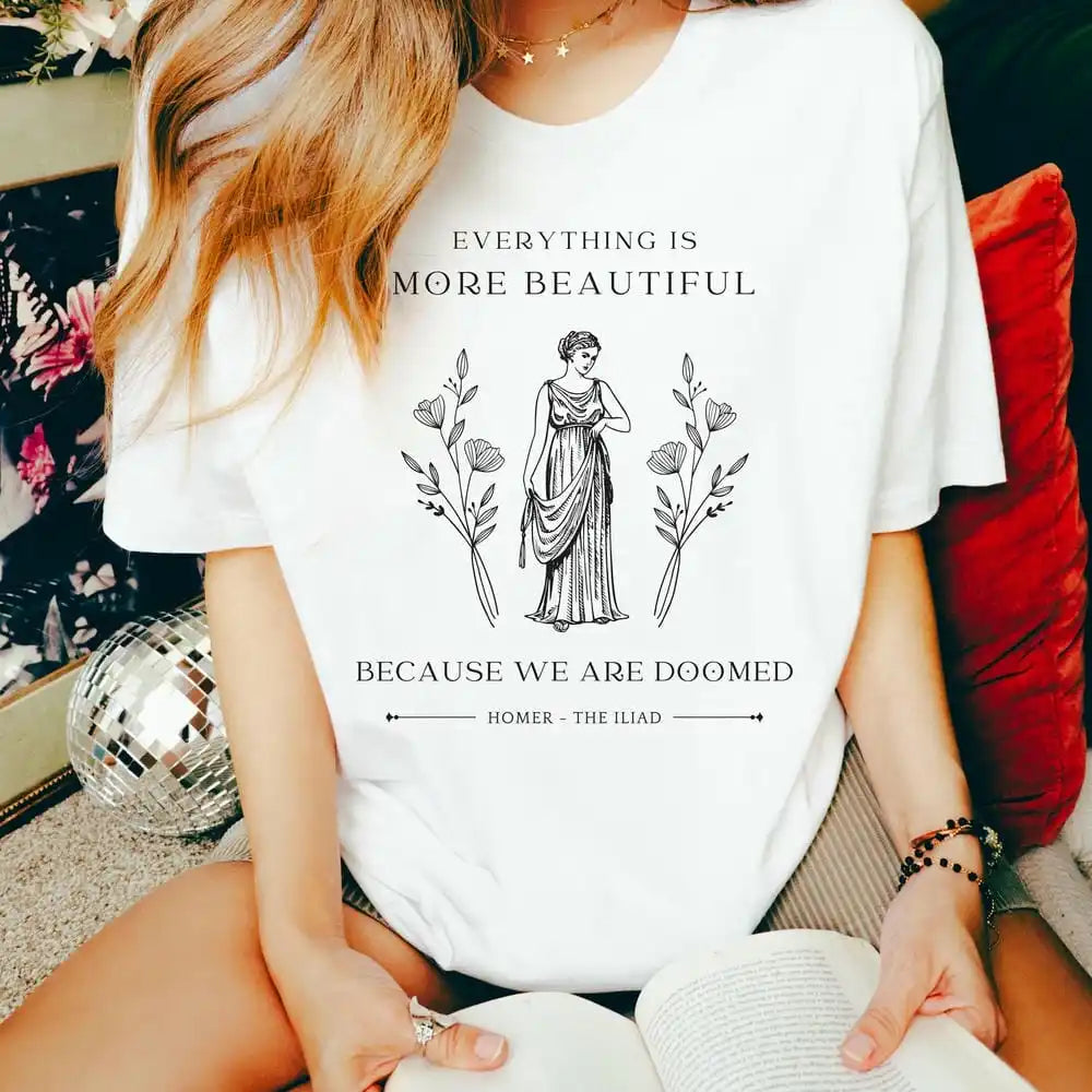 The Iliad Homer Greek Poet T-shirt Book Lovers Tee