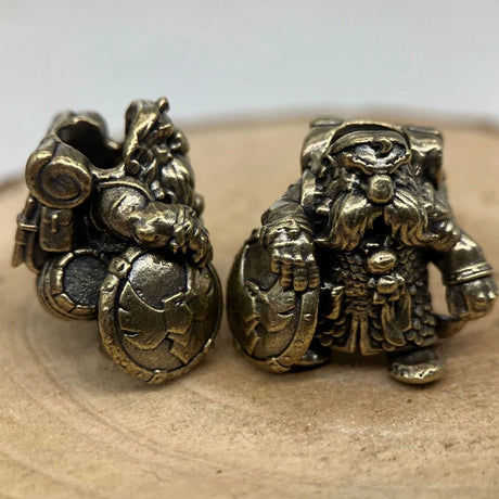 Dwarf Brass Paracord Beads Lanyard Dreadlock Beard Bead