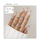Henna Finger (7) Temporary Tattoos