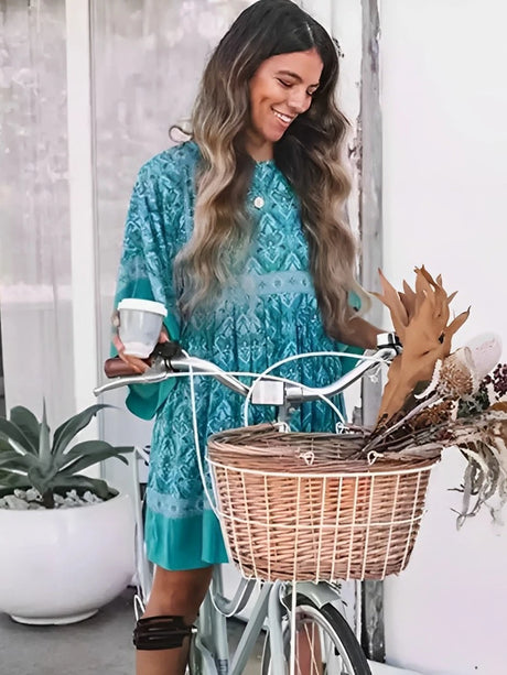 Mahleah's Boho Cotton Mini Dress Long Top