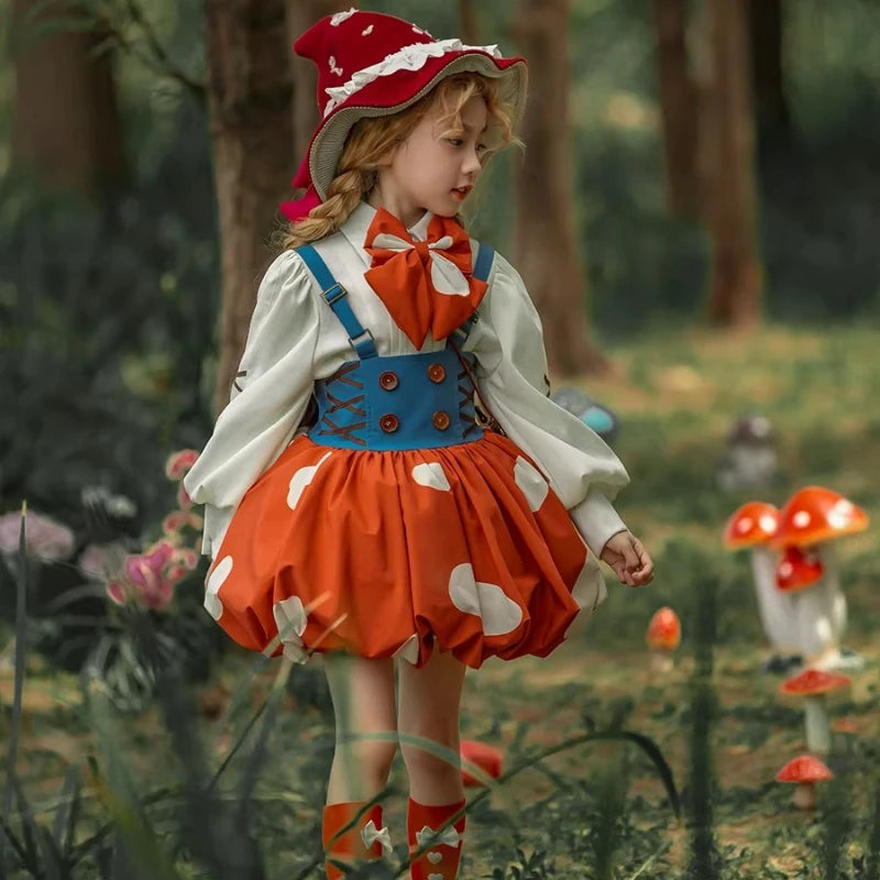 Handmade Little Red Mushroom Costume Set