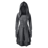Archer's Goblincore Hooded  Lace Up Tunic Dress