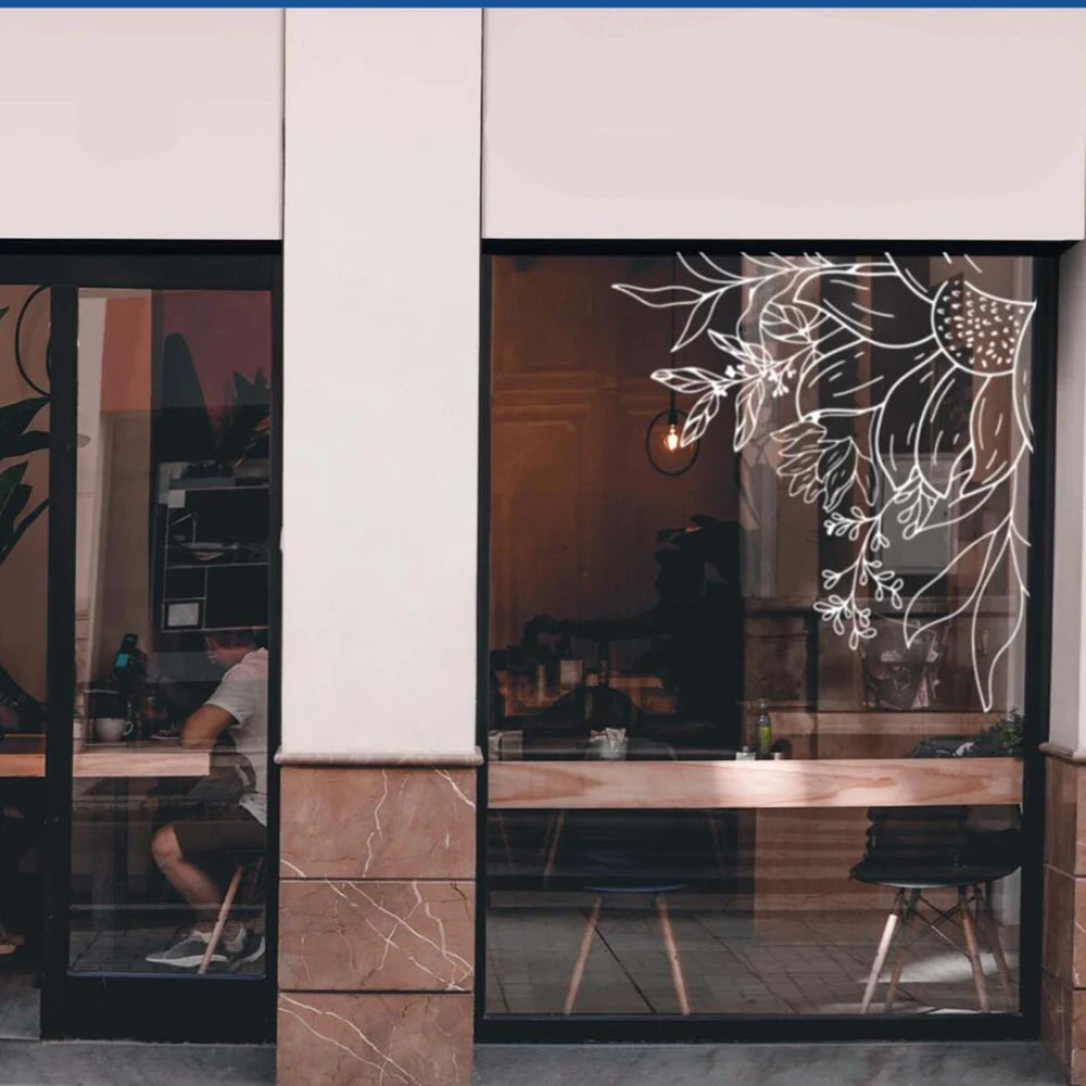 2Pcs Sunflower Wall Decal Window Sticker