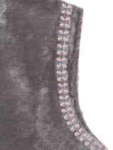 Janet's Floral Embroidered Velvet Vest Waistcoat