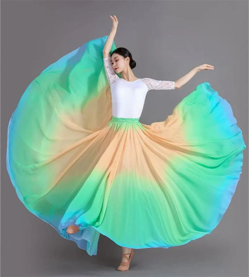 Dance Skirts 720 Degree Dancing Performance Costume