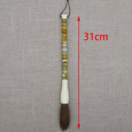 Decorative Pearl and Stone Calligraphy Artist Brushes