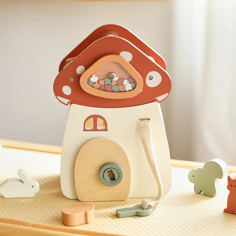 Mushroom Busy Box Baby Montessori Musical Wooden Toys Educational Percussion Toys