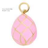 Enamel Easter Egg Pendants 18K Gold Plated Charms For DIY Earrings Necklaces Jewellery Making