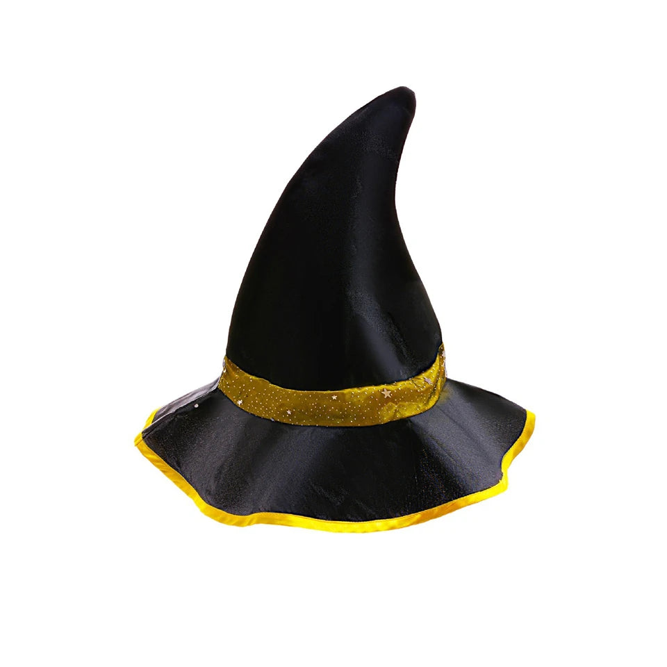 Girls Halloween Cosplay Yellow Witch Costume