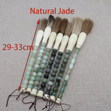 Decorative Pearl and Stone Calligraphy Artist Brushes