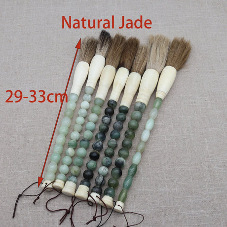 Decorative Pearl and Stone Calligraphy Artist Brushes