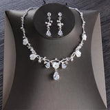 Bridal Jewellery Set - Crown, Earrings & Necklace