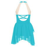 Girls Ballet Leotard Figure Ice Skating Dancewear Stage Costume